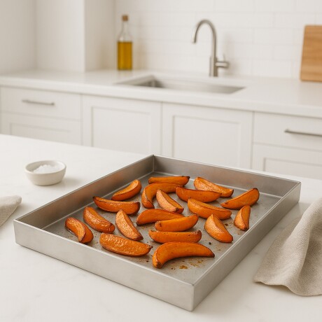 Asadera recta con pestaña aluminio 600 x 400 x 45 mm Asadera recta con pestaña aluminio 600 x 400 x 45 mm