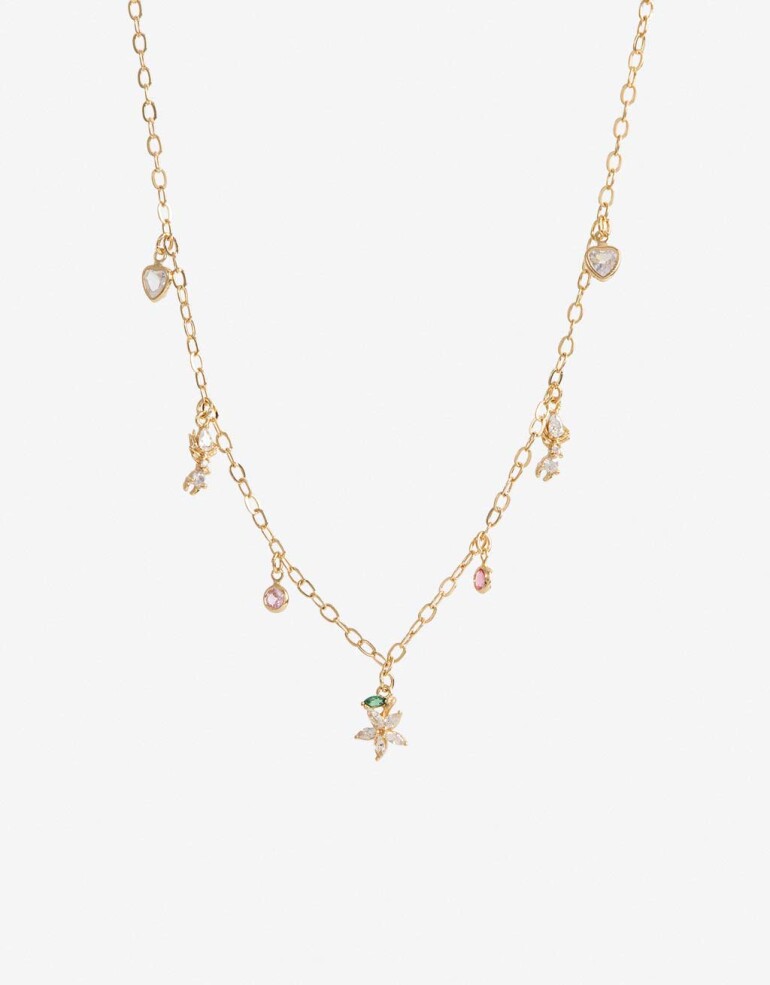 Collares Cortos Con Dijes Collar Corto Multicharm - Dorado