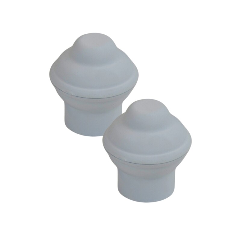 Barrote cortina de metal 2 m + 2 Soportes BLANCO