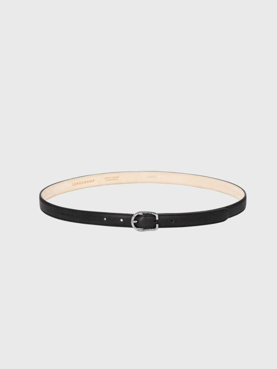 Longchamp -Cinturón de cuero, Le Foulonné - Negro 