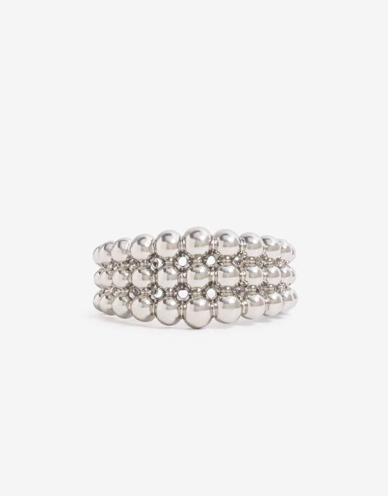 Brazaletes Metal Brazaletes, Metal Balls - Plateado Rodio