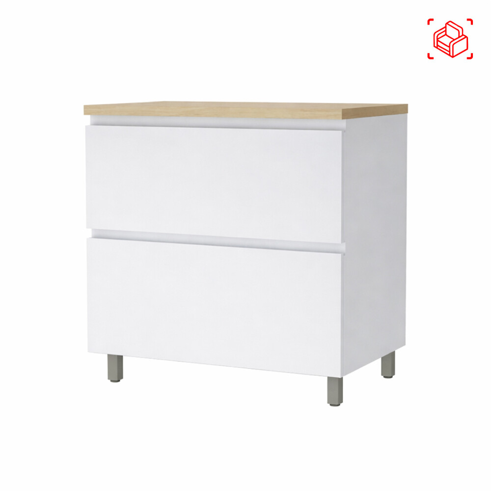 BAJO MESADA 80 CM MDF BLANCO SUECIA