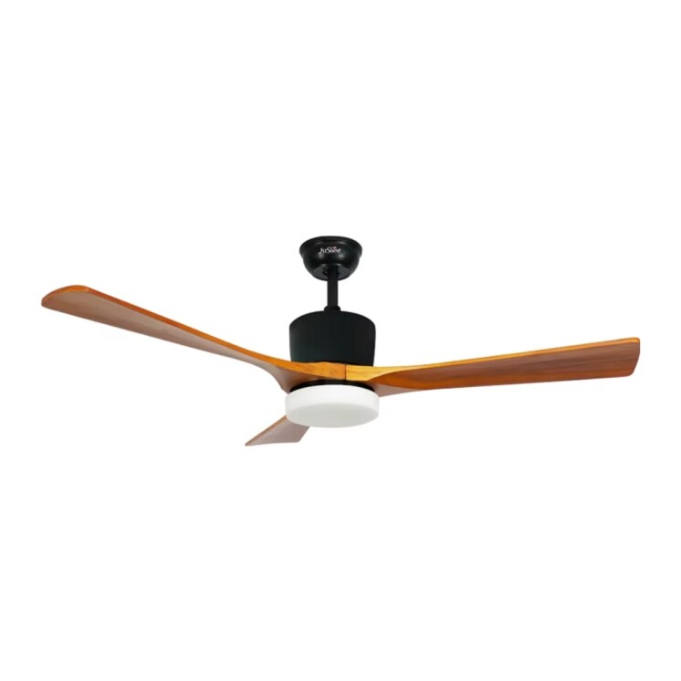 Ventilador de Techo Inteligente Practic Life SW52010NL con Luz LED, Control Remoto y Motor DC Negro