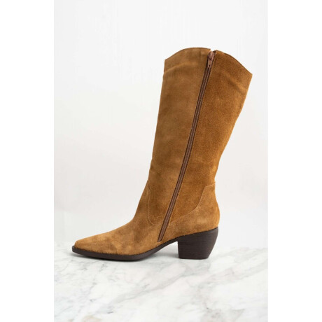 Bota Gamuza Caña Alta Camel