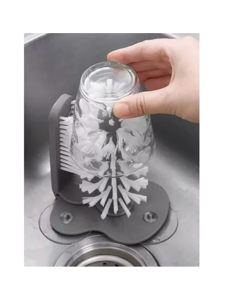 CEPILLO PARA VASOS CON VENTOSA GRIS