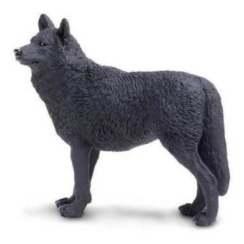 Figura Safari Lobo Negro Salvaje Coleccionable Tipo Perro Figura Safari Lobo Negro Salvaje Coleccionable Tipo Perro