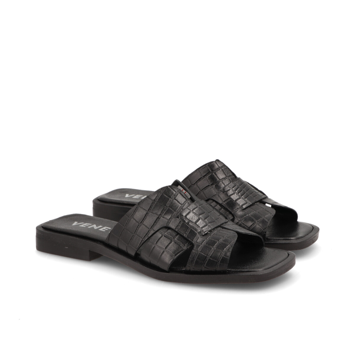 SANDALIAS VENET - CUERO GRANGER - NEGRO 