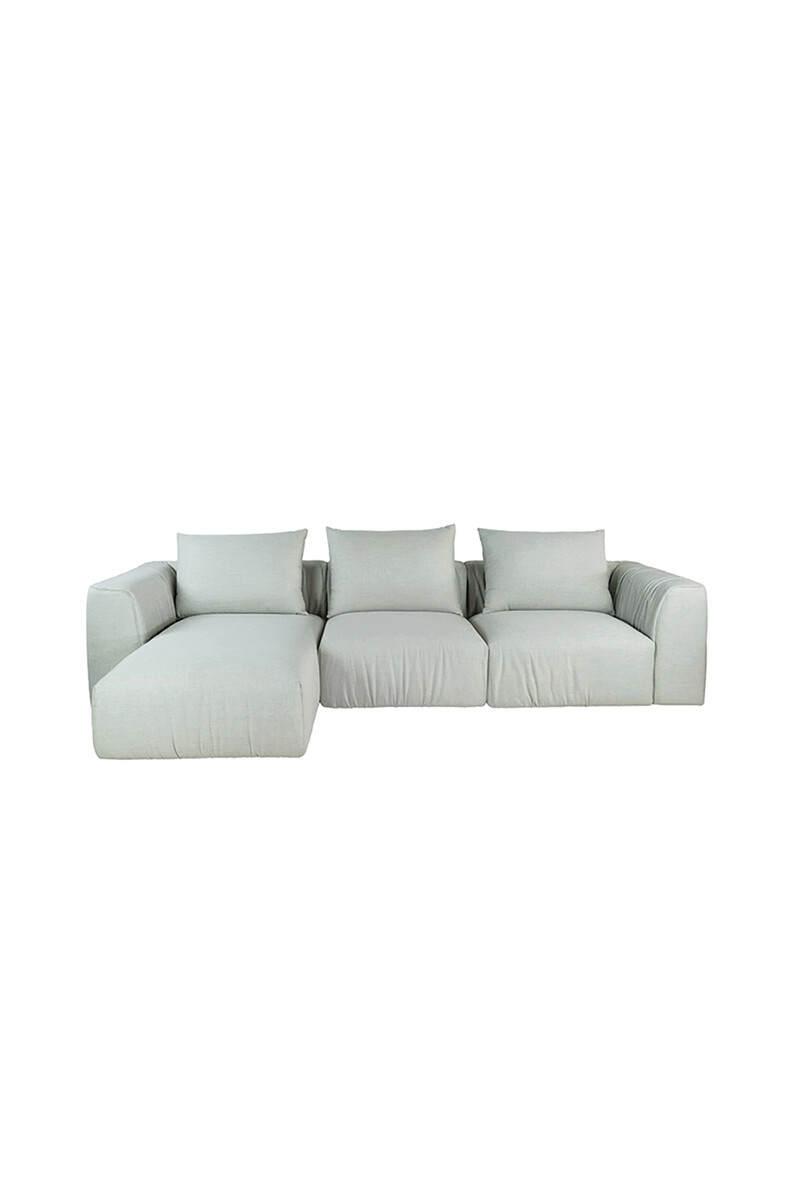 CORSO SOFA CORSO CHAISE LONGUE IZQUIERDO 296X105X80CM TELA GRIS CLARO