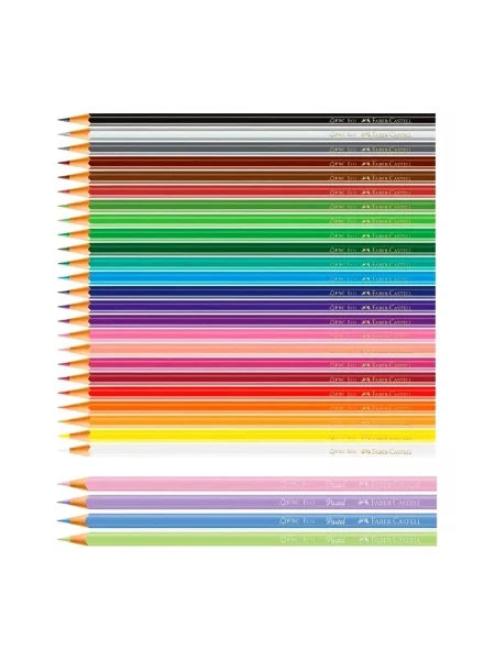LAPICES COLORES LARGOS X24 + 4 PASTEL MULTICOLOR