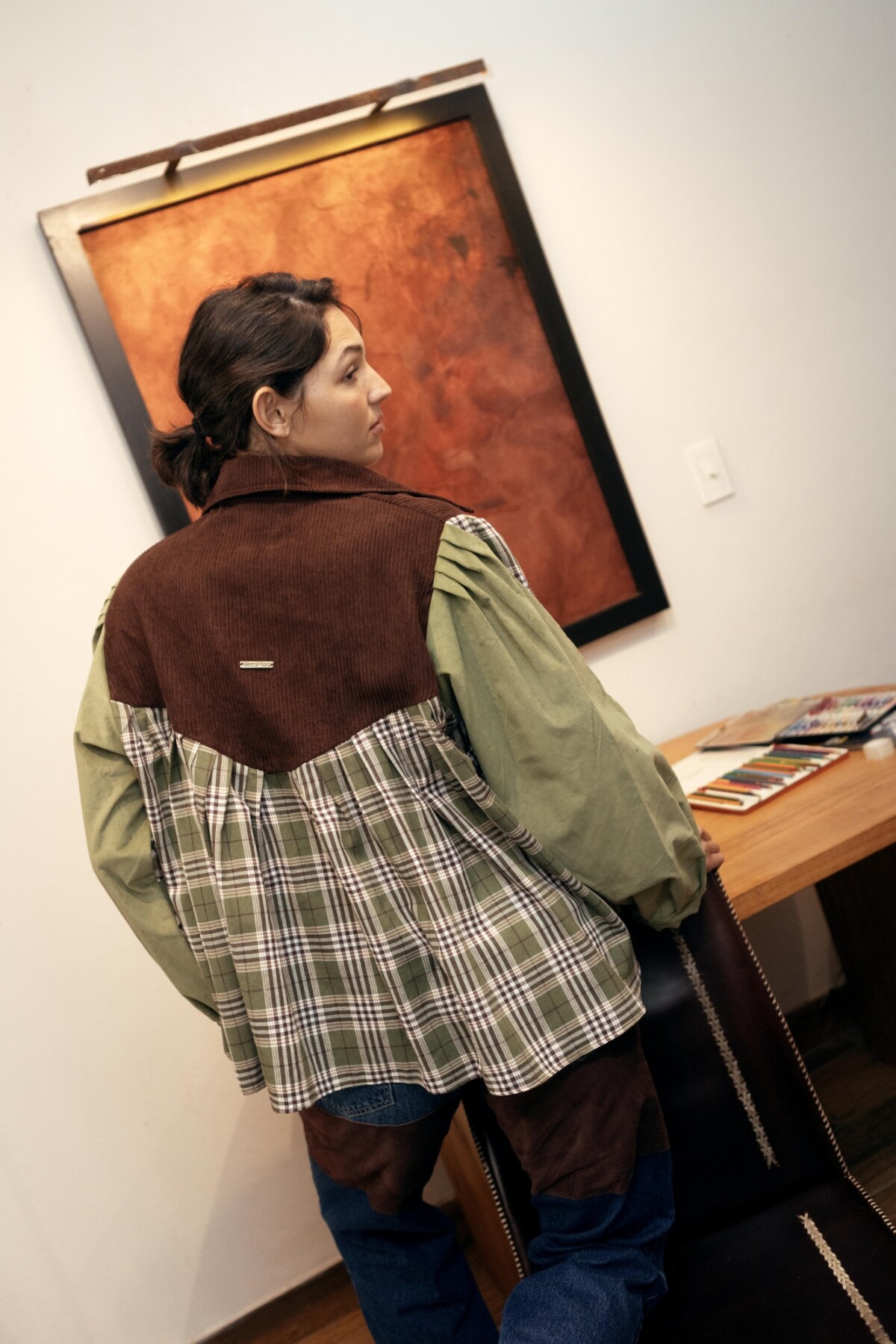 Prince Corduroy Shirt Chocolate / Verde Musgo