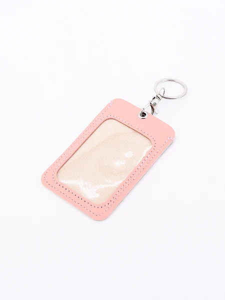LLAVERO PORTA TARJETA FLOWER ROSADO
