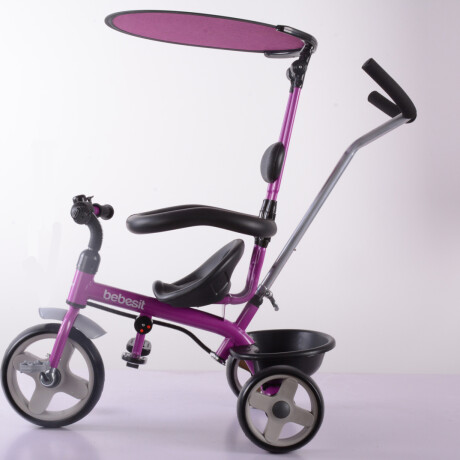 Bebesit triciclo con capota y guía-rosa Bebesit triciclo con capota y guía-rosa