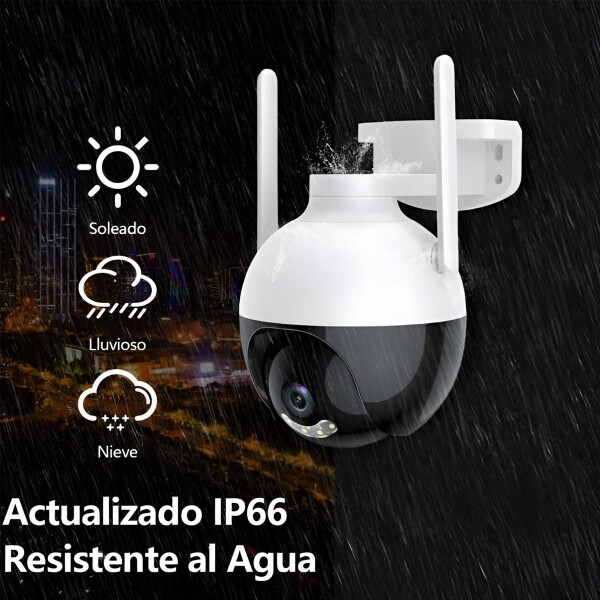 Cámara Seguridad Domo Exterior Microfono App Smart Home Wifi Variante Color Blanco