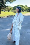 Long Smock Shirt Brocato Crudo