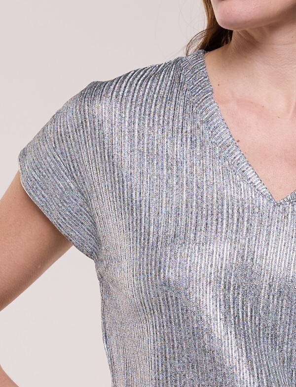 Blusa Metalizada PLATEADO