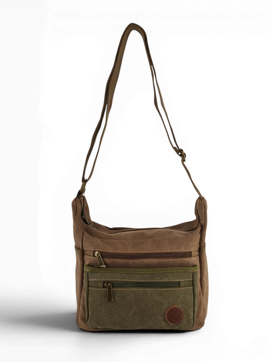 Bolso morral mensajero - Marrón 