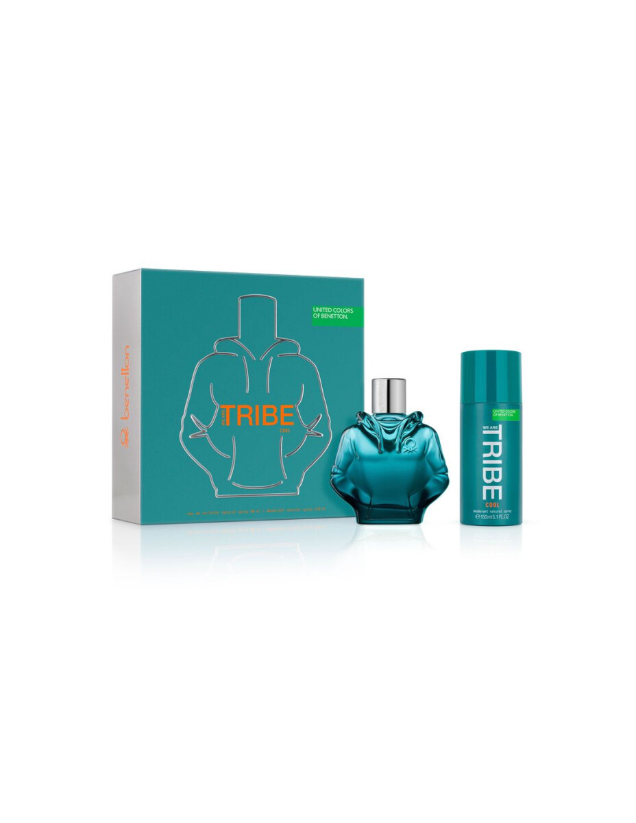 Benetton Tribe Cool Eau de Toilette Hombre Set 90 ml + Desodorante 150 ml 