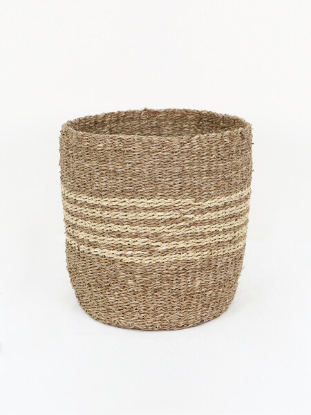 MACETA TEJIDA MARRON