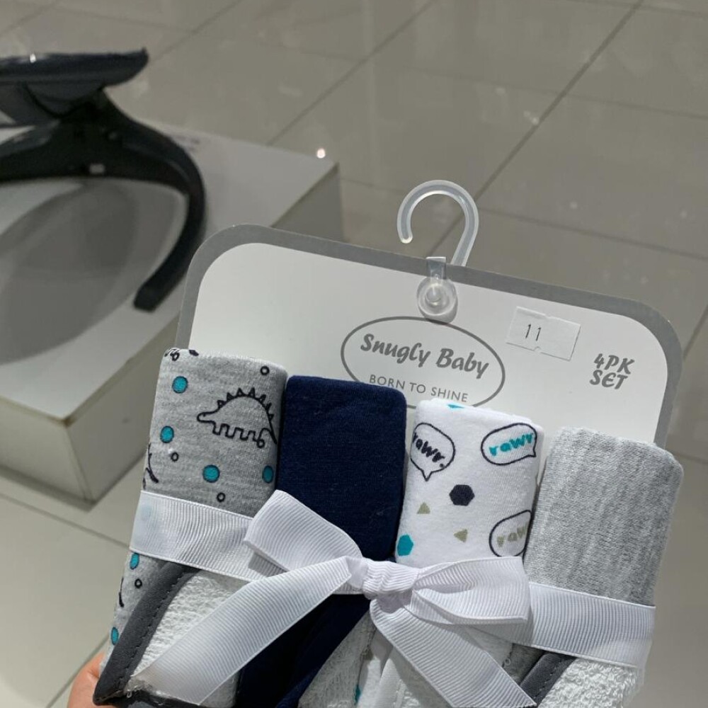 Babitas SNUGLE pack x4 toalla azul