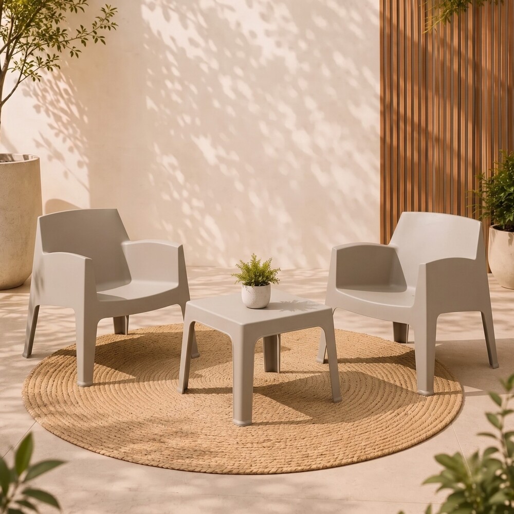 Set de Jardín Mesa + 2 sillas - Magna Master Marrón