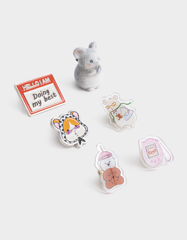Pin Set X 6 Mini Pins - Combinacion Multicolor