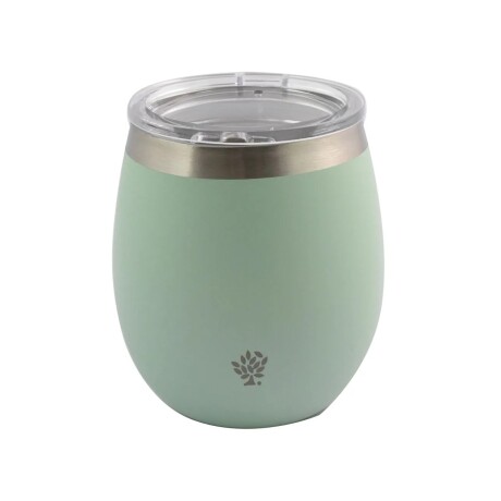 Mate Terrano Acero Inoxidable con Tapa VERDE-AGUA