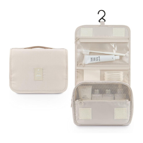 Neceser organizador con reparticiones Beige