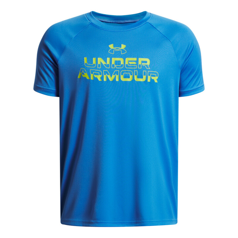 UA Tech Split Wordmark SS-BLU BLU-402