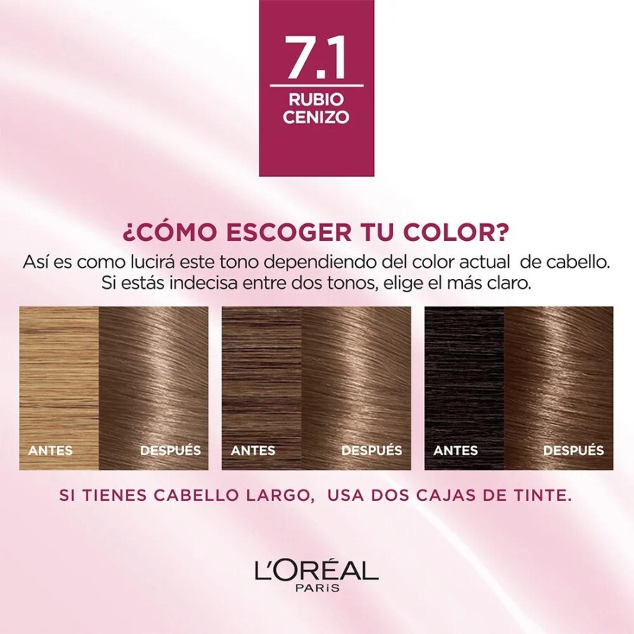 Tintura Excellence Crème 7.1 Rubio Ceniza - L'Oréal Tintura Excellence Crème 7.1 Rubio Ceniza - L'Oréal