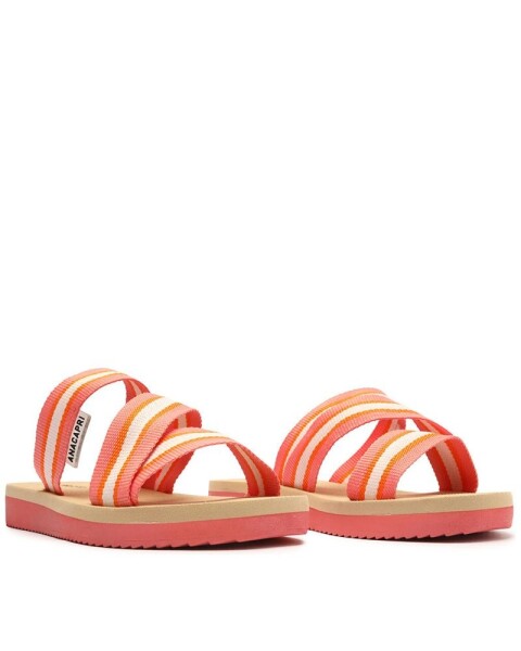 Sandalia Chata Coral Con Beige U