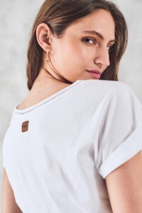 Remera Algodón Peinado Blanco