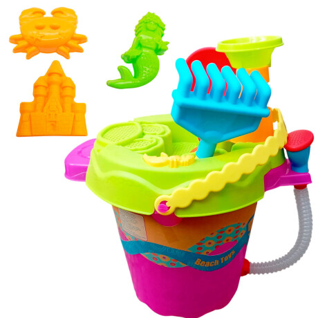 Set Balde Playa Grande 8p C/ Regadera Juego Arena Set Balde Playa Grande 8p C/ Regadera Juego Arena