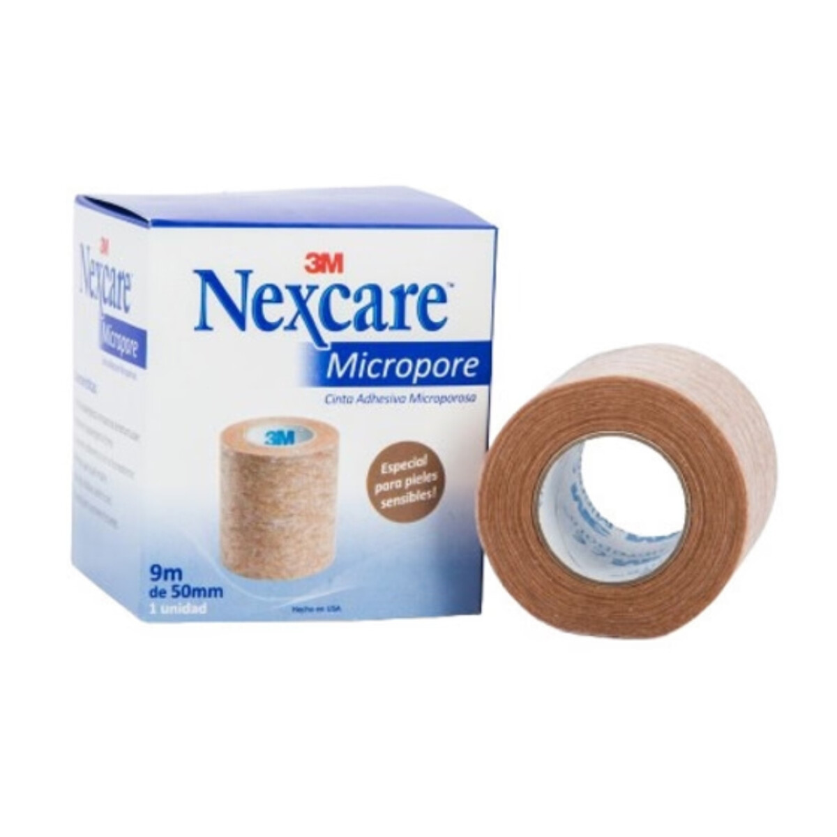Cinta Micropore Color Piel 5 cm x 9,1 m 