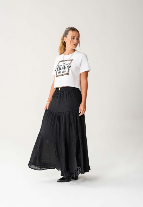 Pollera Cuarzo Negro