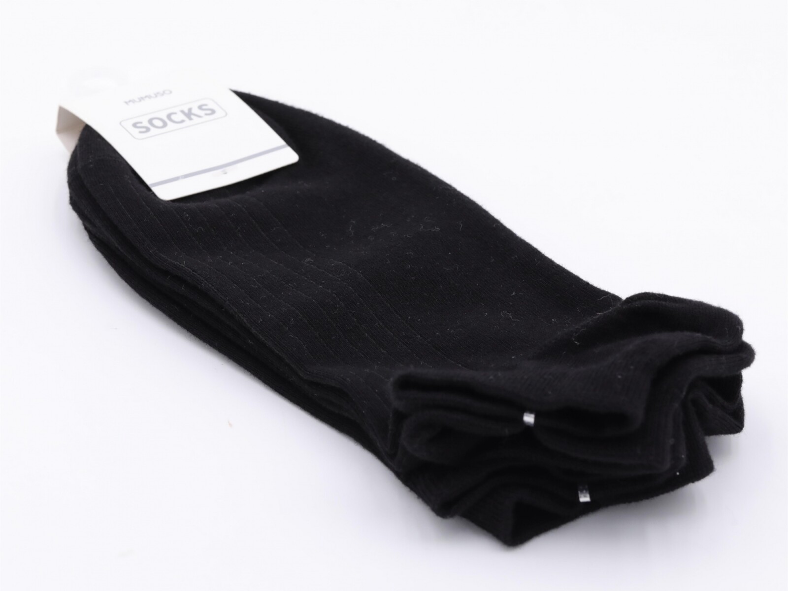 MEDIAS BAJAS DE RAYAS VERTICALES PARA HOMBRE (2 PARES/NEGROS) 