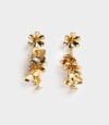 Aros Colgantes Largos De Flor Dorado