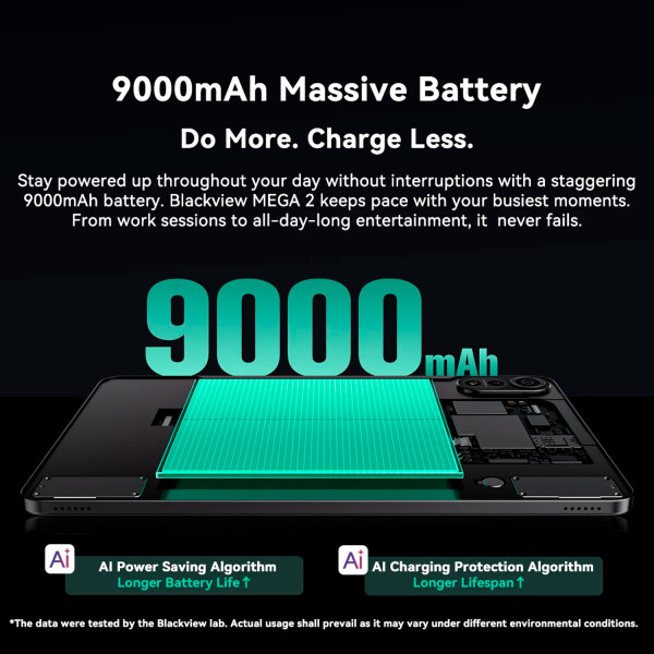 Tablet Blackview Mega 2 Wifi 36gb Ram/256gb De Outlet OLT TABLET BLACKVIEW TAB MEGA 12/256 GRI