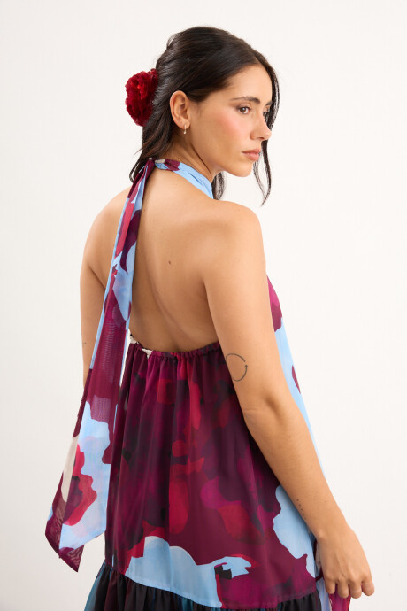 Vestido Halo Bordó