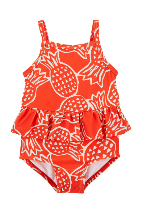 Malla de baño una pieza con protección UPF 50+ diseño piñas Malla de baño una pieza con protección UPF 50+ diseño piñas