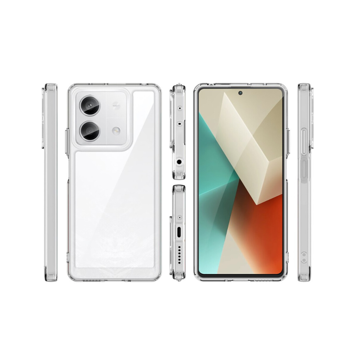 Case Transparente con Borde de Color Xiaomi Note 13 5G Transparente