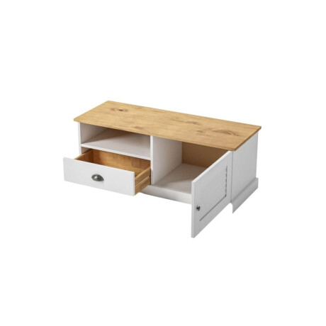 Rack de TV 1 Puerta 1 Cajion Li­nea Valenciana Blanco