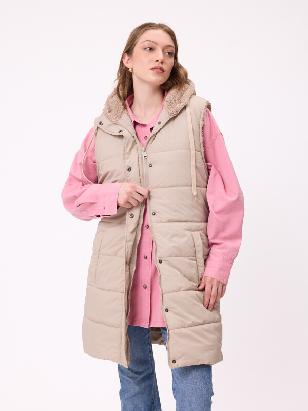 CHALECO DINLO RUSTY Beige