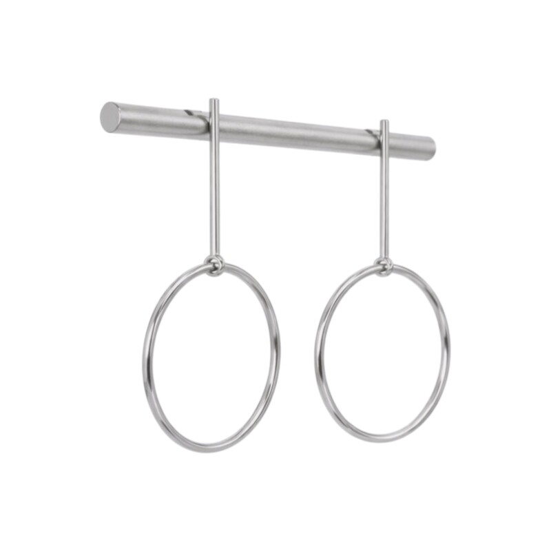 Caravanas Colgante de Aro de Plata- Plata 925- Sin Piedra- CA4105 sinpiedra