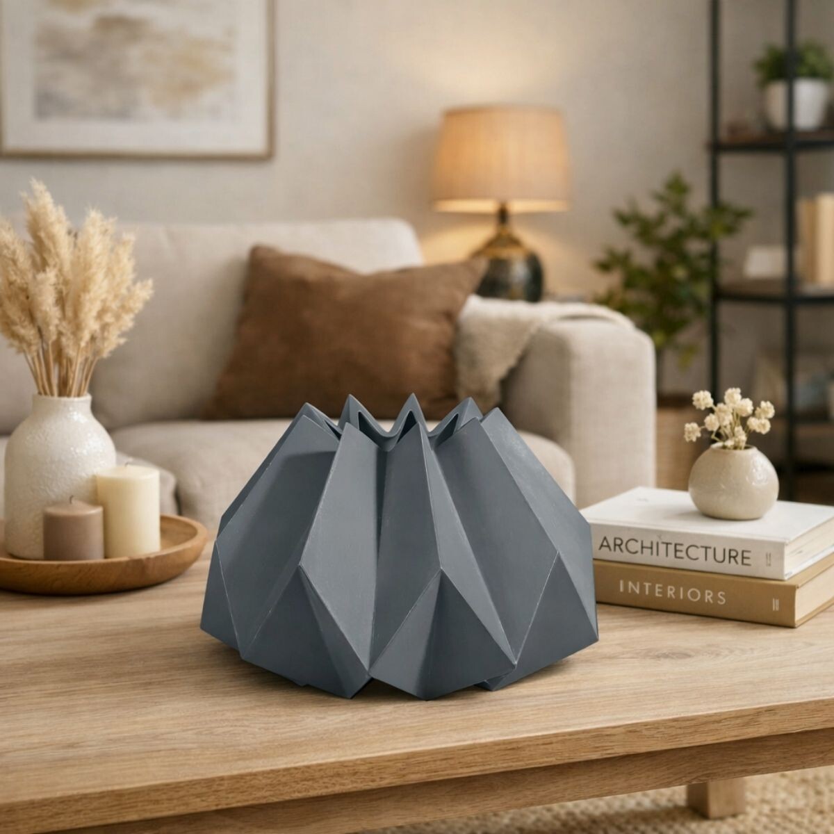 DECORACION ORIGAMI Gris Medium 