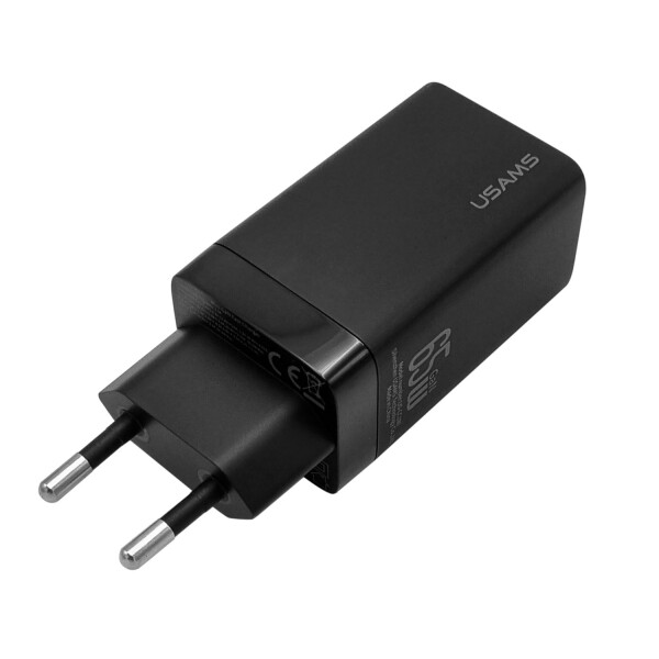 Cargador De Pared Rápido 65w 3 Puertos USB-C USB Usams Cargador De Pared Rápido 65w 3 Puertos USB-C USB Usams