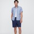 V-SS STANDARD POPLIN BLUE WHITE STRIPE