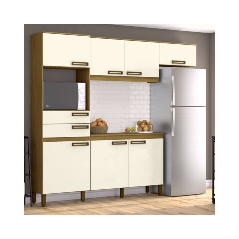 KIt Cocina 2250 7 Puertas 2 Cajones B107 Briz Nature | Off White KIt Cocina 2250 7 Puertas 2 Cajones B107 Briz Nature | Off White