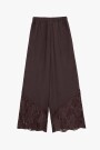 PANT LINO ENCAJE Marron