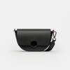 Bandolera The Circle En Cuero Graneado Negro