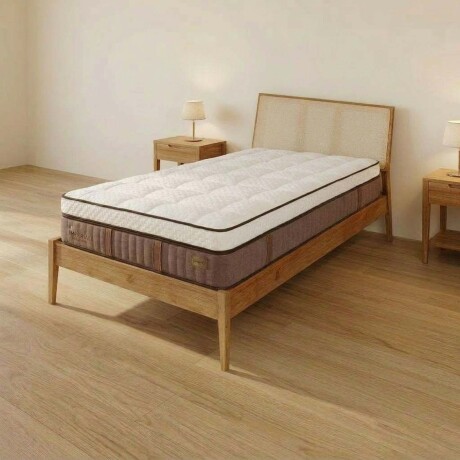 COLCHÓN 1 1/2 PLAZA RESORTESPOCKET1 NATURAL-BEIGE IMPERIALE DUO SPRING